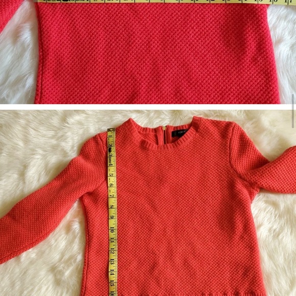 J. Crew Lambswool Shirttail Sweater Red Blue XS - Picture 7 of 7